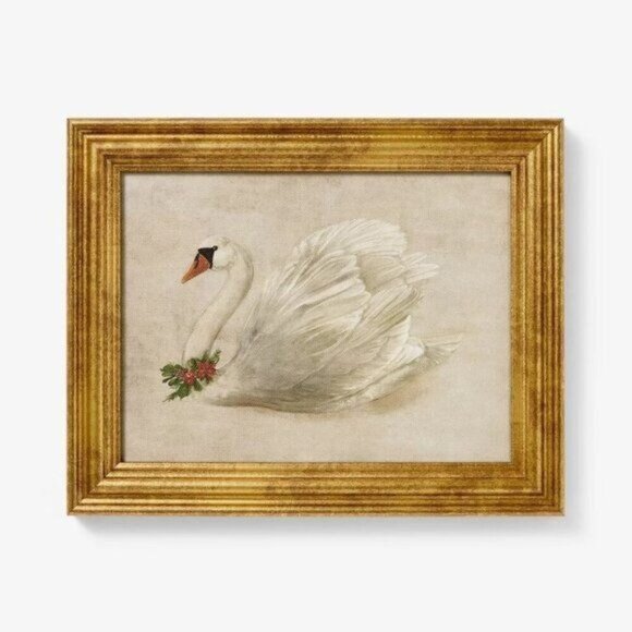 10x8 Swan Framed Wall Art - Threshold Studio McGee, Target Christmas 2024 - Picture 1 of 5